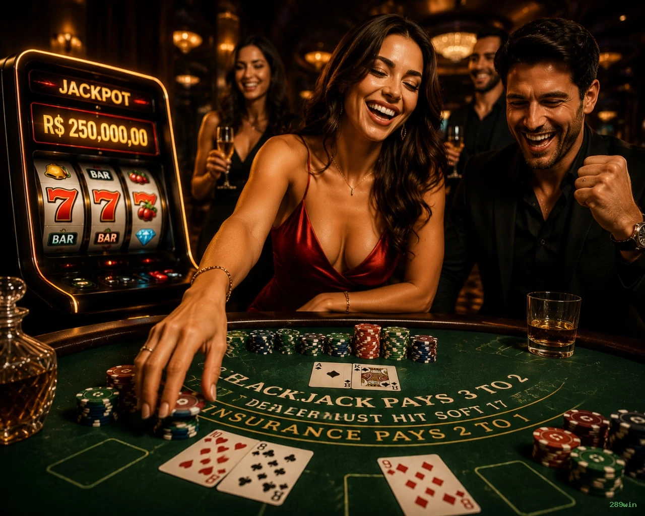 Roleta e blackjack 289win
